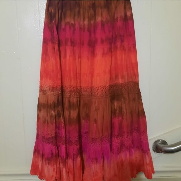 R.Q.T bohemian style maxi tie dye skirt - Picture 5 of 8